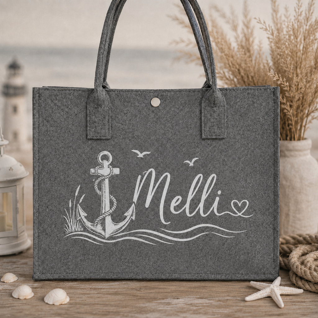 Personalisierte Filztasche „Küstenliebe“ – Produktansicht 2