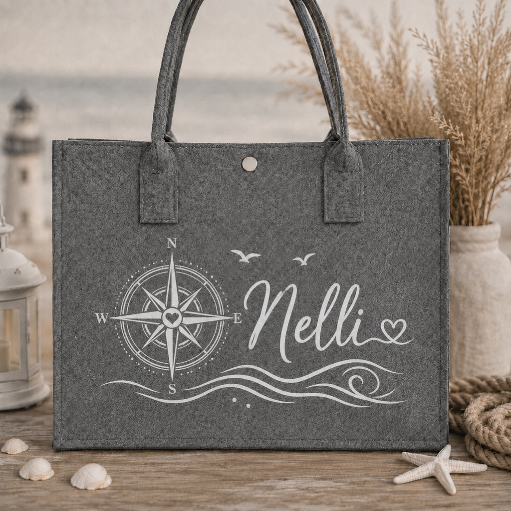 Personalisierte Filztasche „Küstenliebe“ – Produktansicht 3