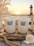 Maritimes Becher-Set „Moin & Meerliebe“ | 2-teilig – Produktansicht