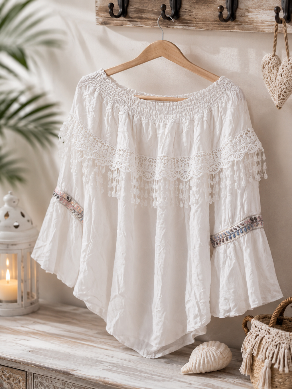 Boho-Bluse „Küstenzauber“ – Größe XXL – Produktansicht 2
