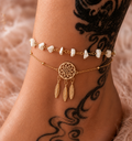 Boho-Fußkettchen „Traumfänger“ – Produktansicht